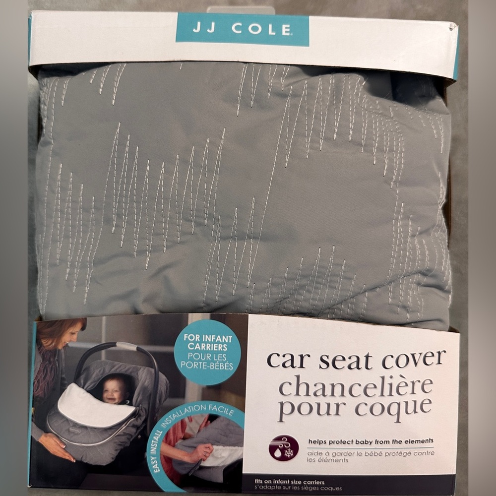 JJ Cole Car Seat Cover in Herringbone Gray